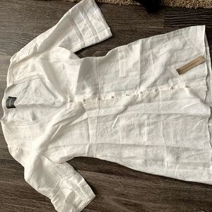 REFORMATION WHITE LINEN DRESS